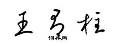 梁錦英王有柱草書個性簽名怎么寫