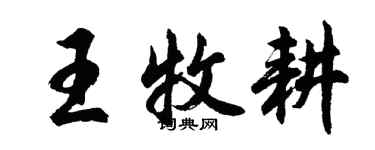胡問遂王牧耕行書個性簽名怎么寫