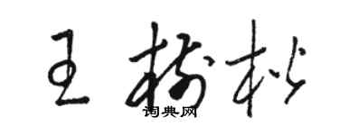 駱恆光王樹楷草書個性簽名怎么寫