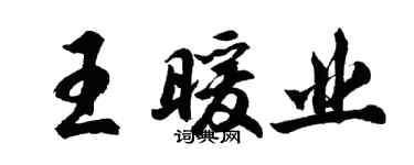 胡問遂王暖業行書個性簽名怎么寫