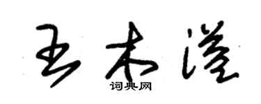 朱錫榮王木溢草書個性簽名怎么寫