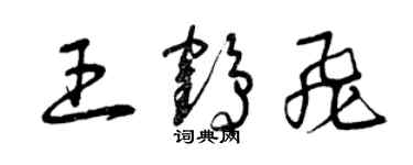 曾慶福王鶴飛草書個性簽名怎么寫