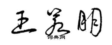 曾慶福王若朋草書個性簽名怎么寫