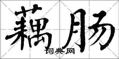 翁闓運藕腸楷書怎么寫