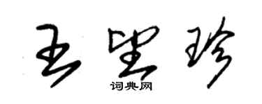 朱錫榮王望珍草書個性簽名怎么寫