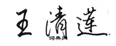 駱恆光王清蓮行書個性簽名怎么寫