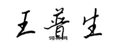 王正良王普生行書個性簽名怎么寫