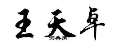 胡問遂王天卓行書個性簽名怎么寫