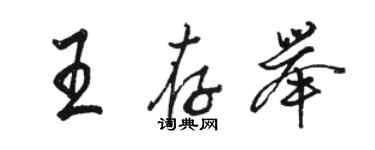駱恆光王存舉行書個性簽名怎么寫