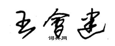 朱錫榮王會建草書個性簽名怎么寫