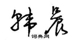 曾慶福韓晨草書個性簽名怎么寫