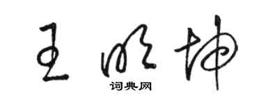 駱恆光王明坤草書個性簽名怎么寫