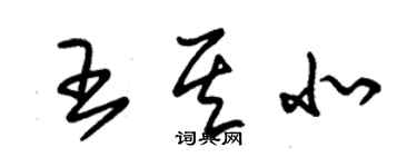 朱錫榮王其北草書個性簽名怎么寫