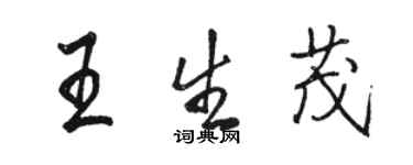 駱恆光王生茂行書個性簽名怎么寫