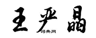 胡問遂王嚴晶行書個性簽名怎么寫