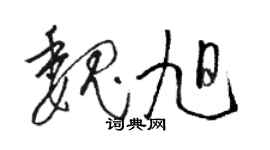 駱恆光魏旭草書個性簽名怎么寫