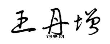 曾慶福王丹增草書個性簽名怎么寫