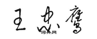 駱恆光王忠鷹草書個性簽名怎么寫