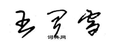 朱錫榮王聞雪草書個性簽名怎么寫