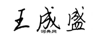 王正良王成盛行書個性簽名怎么寫