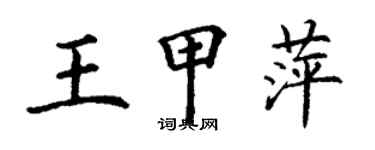 丁謙王甲萍楷書個性簽名怎么寫