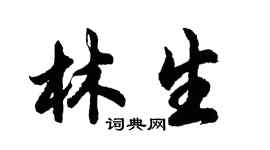胡問遂林生行書個性簽名怎么寫