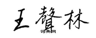 王正良王聲林行書個性簽名怎么寫