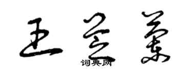 曾慶福王芝蘭草書個性簽名怎么寫