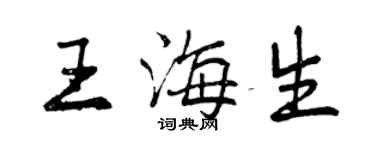 曾慶福王海生行書個性簽名怎么寫