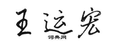 駱恆光王運宏行書個性簽名怎么寫