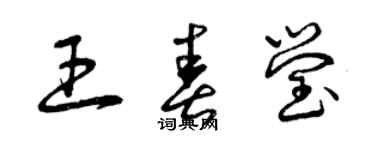 曾慶福王春瑩草書個性簽名怎么寫