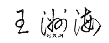 駱恆光王洲海草書個性簽名怎么寫