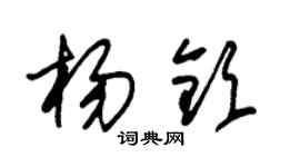 朱錫榮楊欽草書個性簽名怎么寫