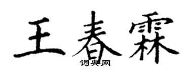丁謙王春霖楷書個性簽名怎么寫