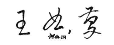 駱恆光王典慶草書個性簽名怎么寫