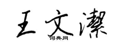 王正良王文潔行書個性簽名怎么寫