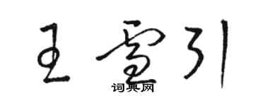 駱恆光王雪引草書個性簽名怎么寫