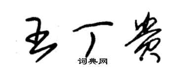 朱錫榮王丁貴草書個性簽名怎么寫