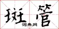 周炳元斑管楷書怎么寫