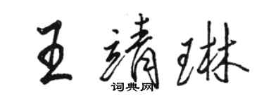 駱恆光王靖琳行書個性簽名怎么寫