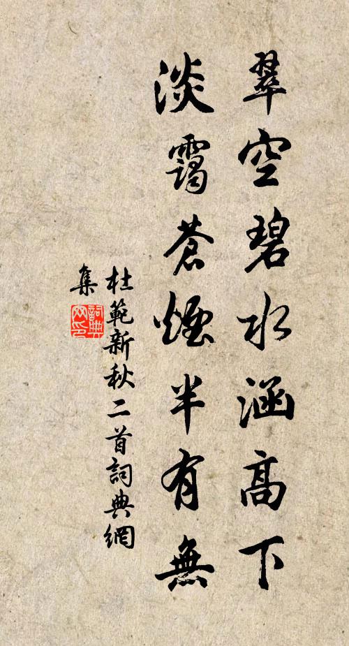 輕雲如獸復如樓，吹作魚鱗漸漸收 詩詞名句