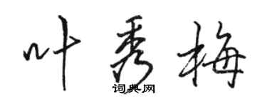 駱恆光葉秀梅行書個性簽名怎么寫