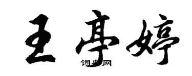 胡問遂王亭婷行書個性簽名怎么寫