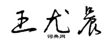 曾慶福王尤晨草書個性簽名怎么寫