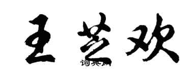 胡問遂王芝歡行書個性簽名怎么寫