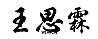 胡問遂王思霖行書個性簽名怎么寫