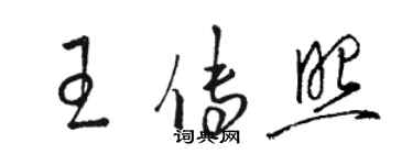 駱恆光王傳照草書個性簽名怎么寫