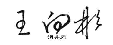 駱恆光王向彬草書個性簽名怎么寫