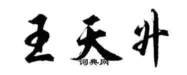 胡問遂王天升行書個性簽名怎么寫