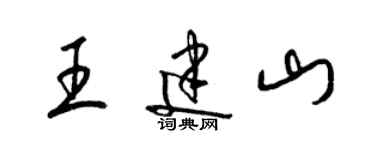 梁錦英王建山草書個性簽名怎么寫